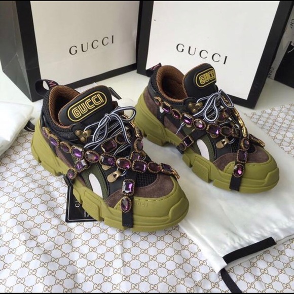 Gucci Shoes - Women Gucci Flashtrek sneaker/ Removable Crystals Gucci Shoes - Women Gucci Flashtrek sneaker/ Removable Crystals